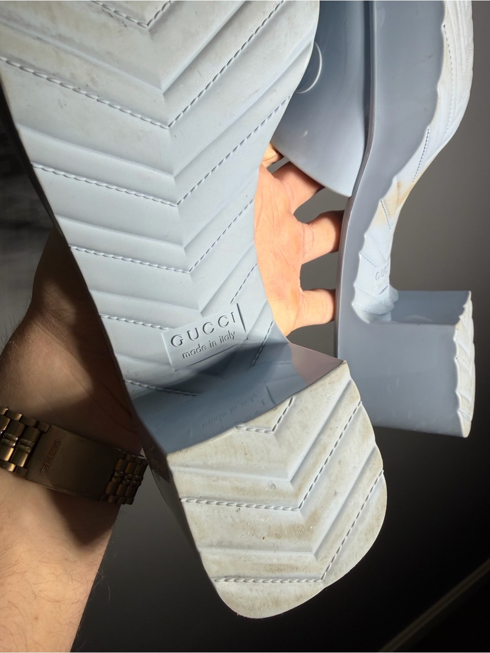 Gucci Rubber Platform Sandals Size EU 39 - Picture 11 of 12